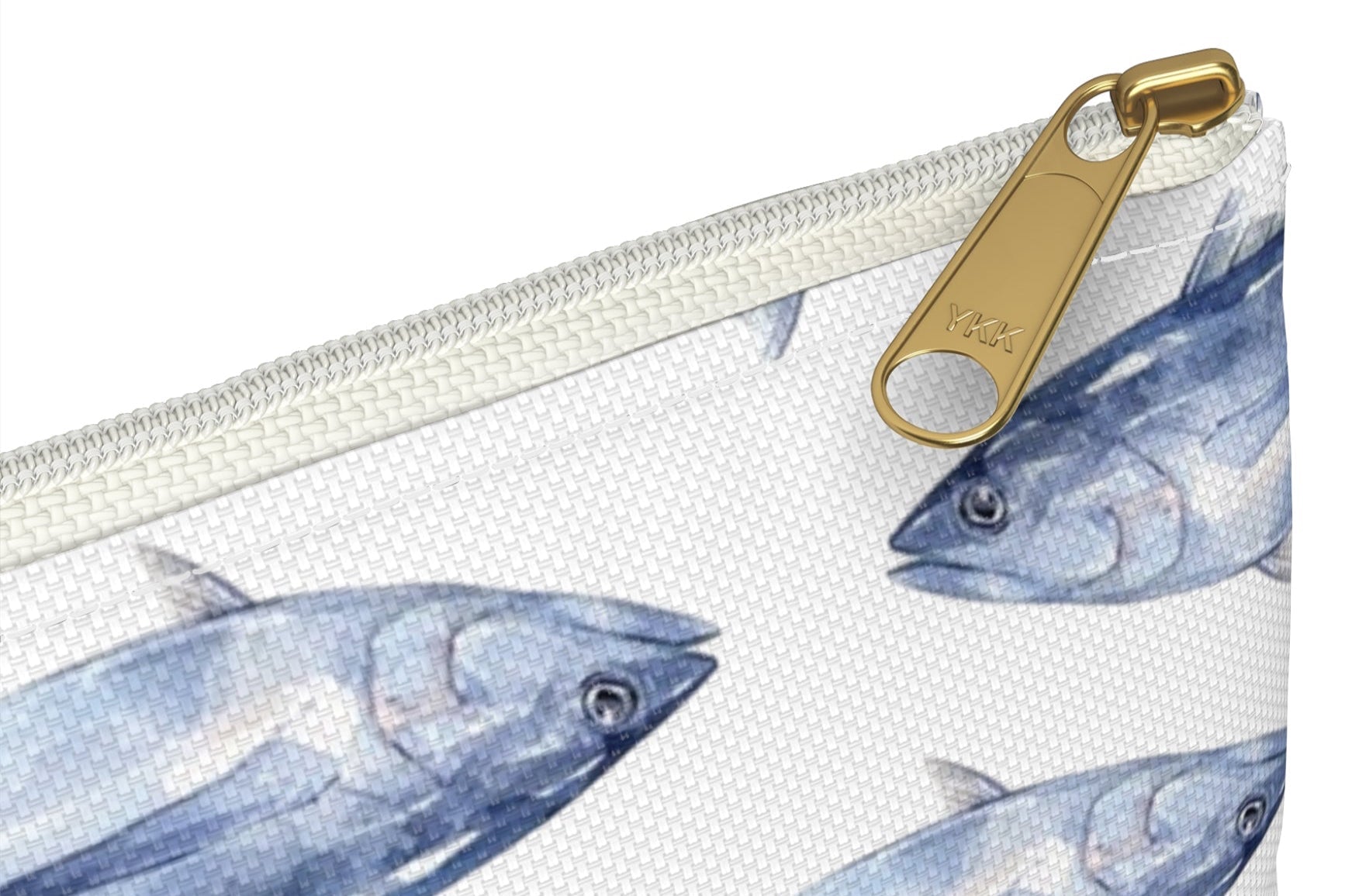 nantucket nantucketcloth fish nautical canvas wristlet bag