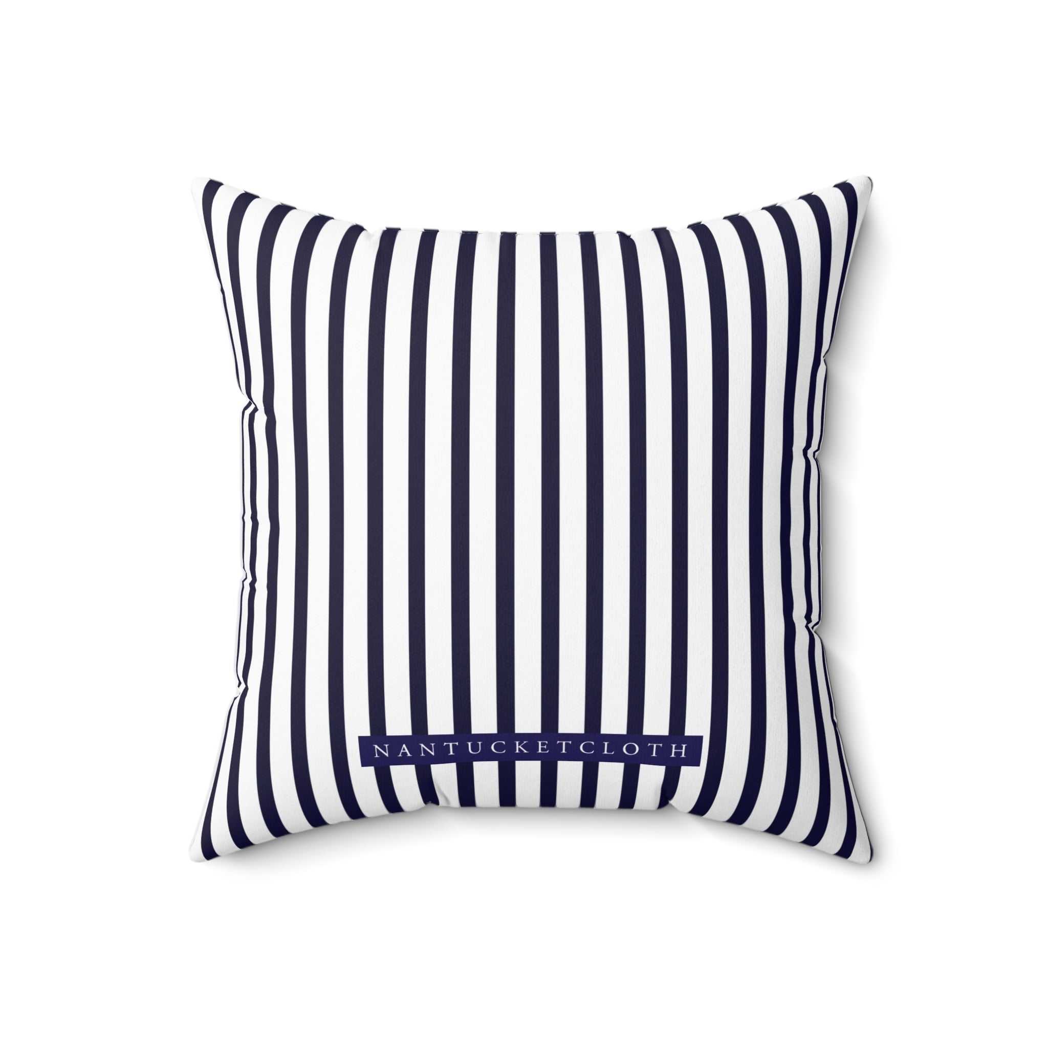 Nantucket Island Style TheNantucketHouse Spun Polyester Nautical Stripe Square Pillow. Nantucketcloth