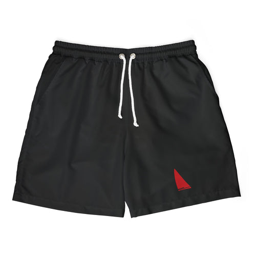 Nantucket Island Mens Swim Shorts. Nantucketcloth Black Night SkyNautical, with Pockets.