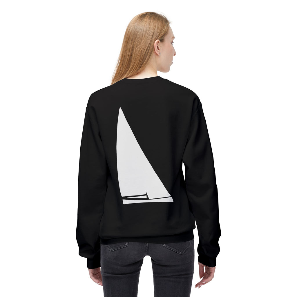 Nantucket shopping Nantucketcloth Nautical Sailboat Unisex Midweight Softstyle BLACK Fleece Crewneck Sweatshirt
