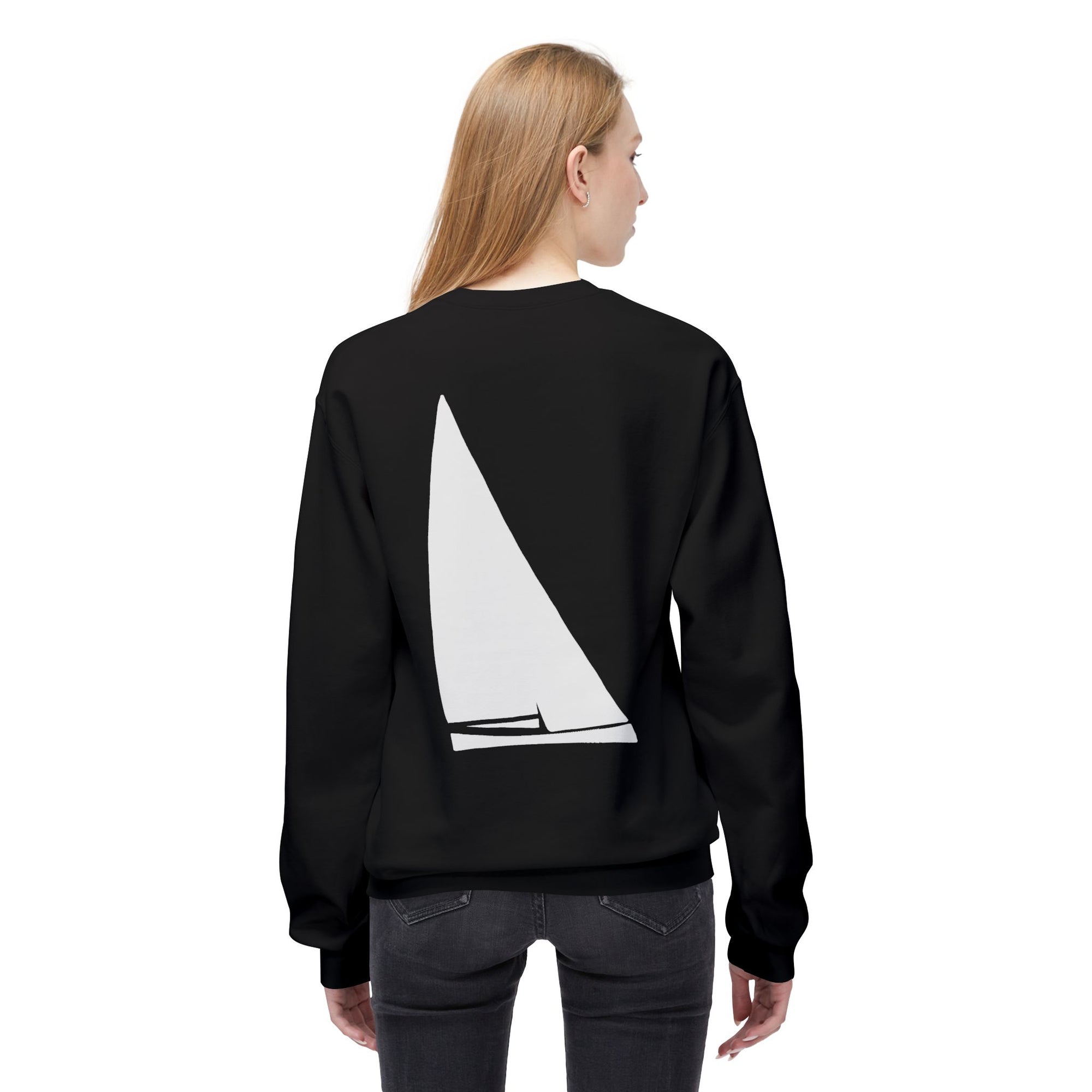 Nantucket shopping Nantucketcloth Nautical Sailboat Unisex Midweight Softstyle BLACK Fleece Crewneck Sweatshirt
