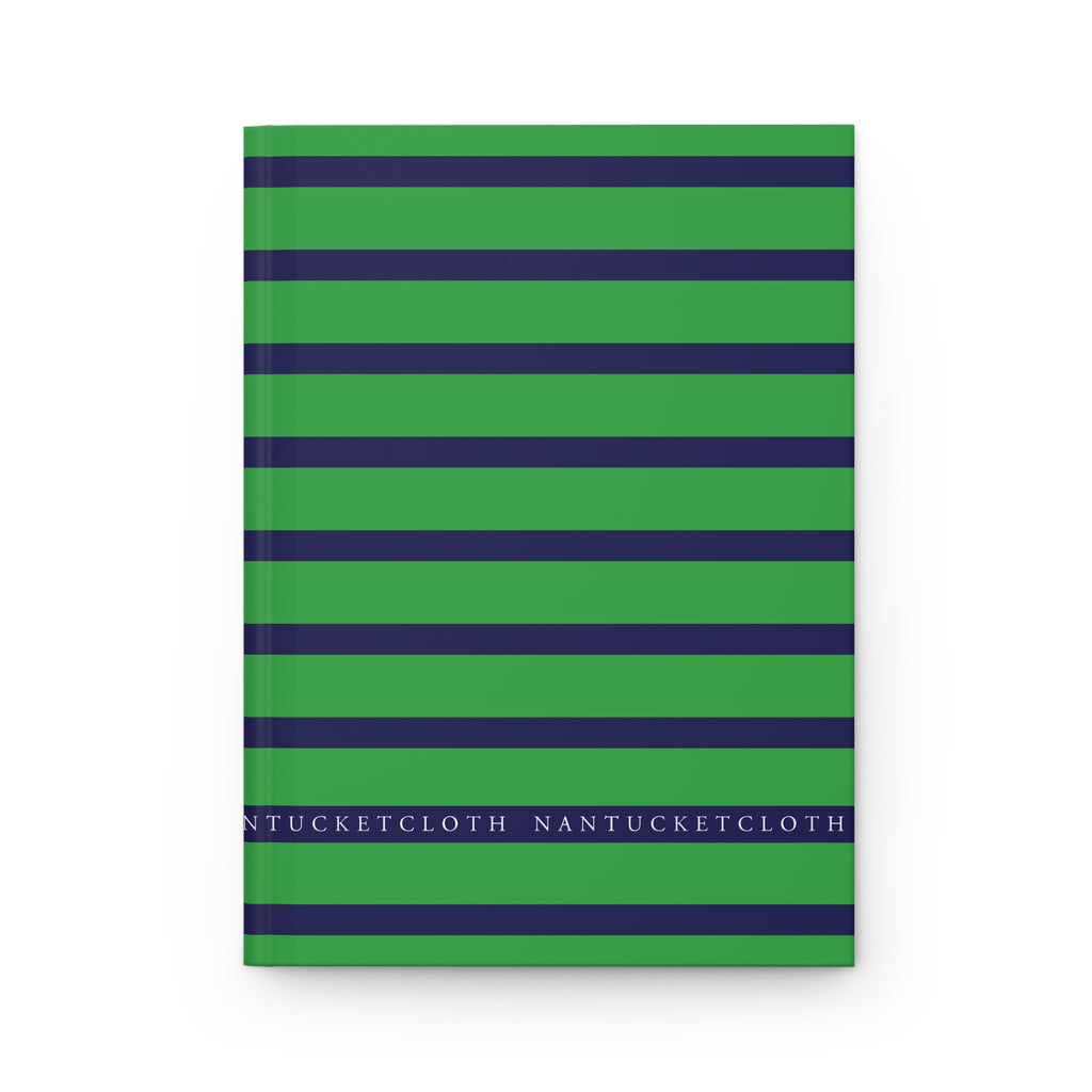 Nantucketloth Green and Blue Preppy style Hardcover Journal Matte