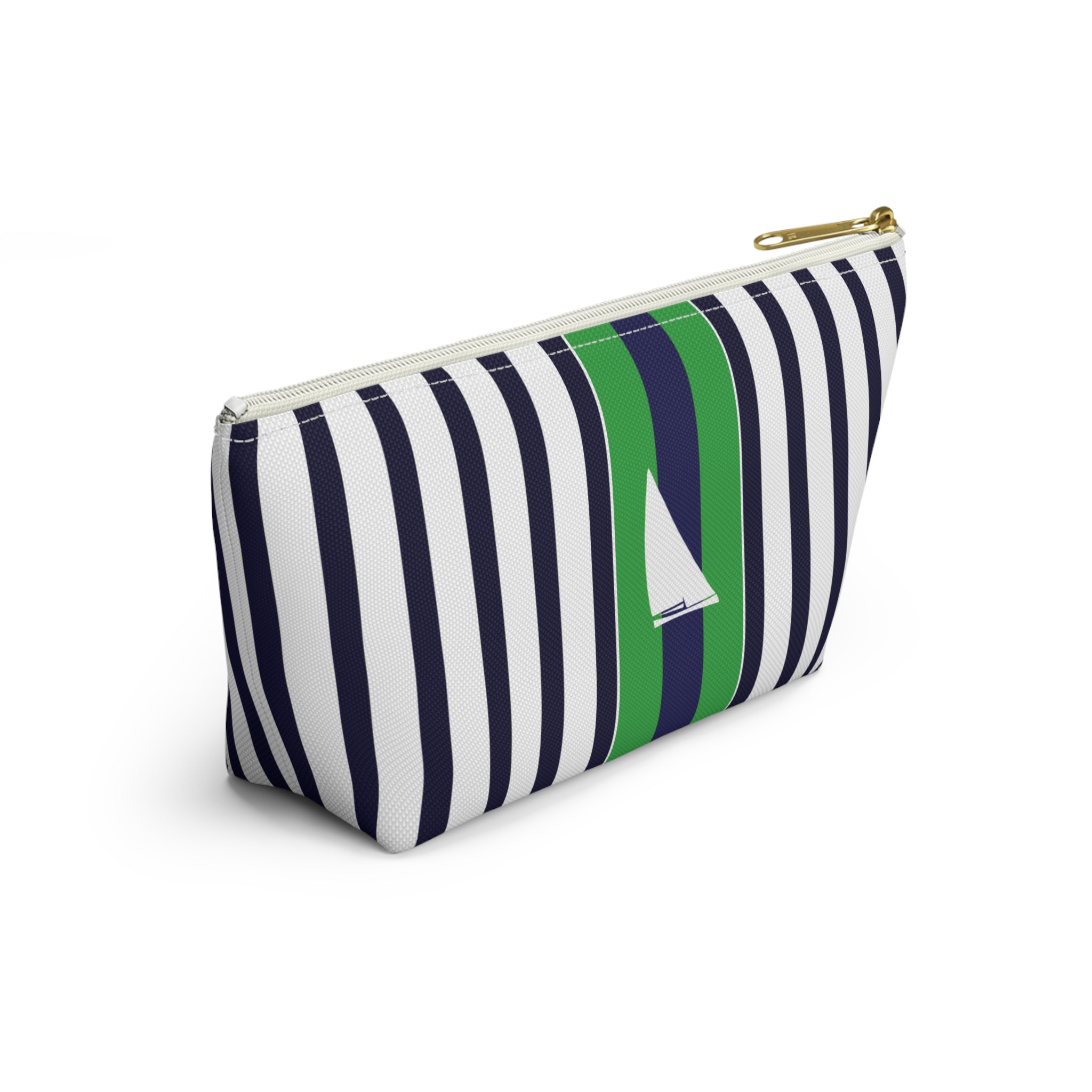 Nantucket shopping Nantucketcloth Nautical Sailboat Stripe Canvas Zip Pocketbook Bag
