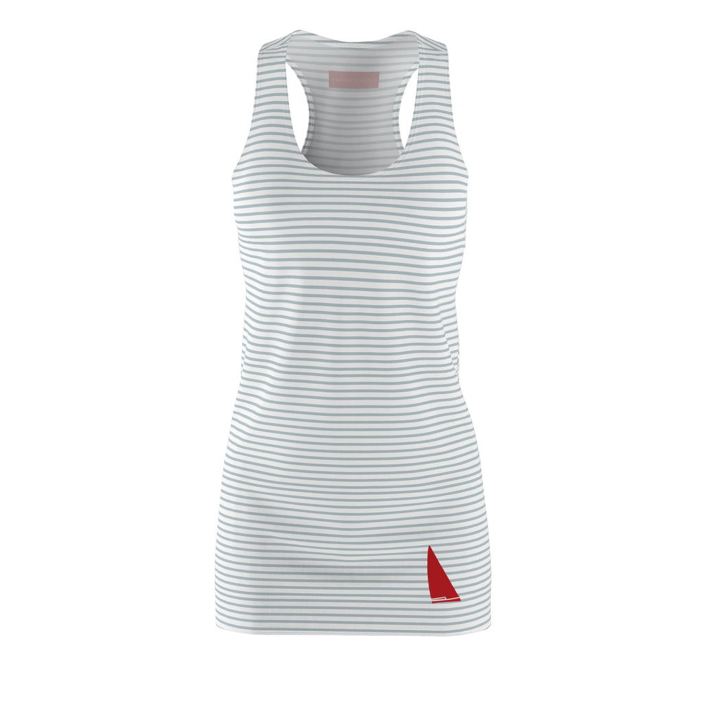 Nantucket shopping Nantucketcloth Nautical stripe Sailboat Women's  Racerback Dress