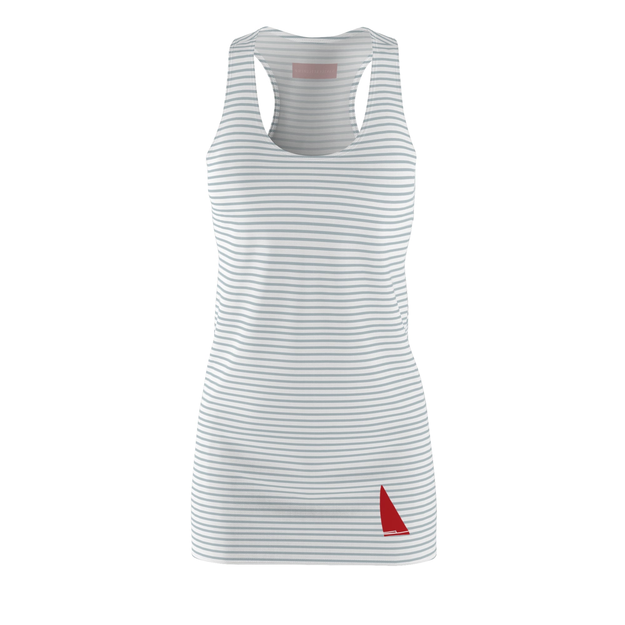 Nantucket shopping Nantucketcloth Nautical stripe Sailboat Women's  Racerback Dress