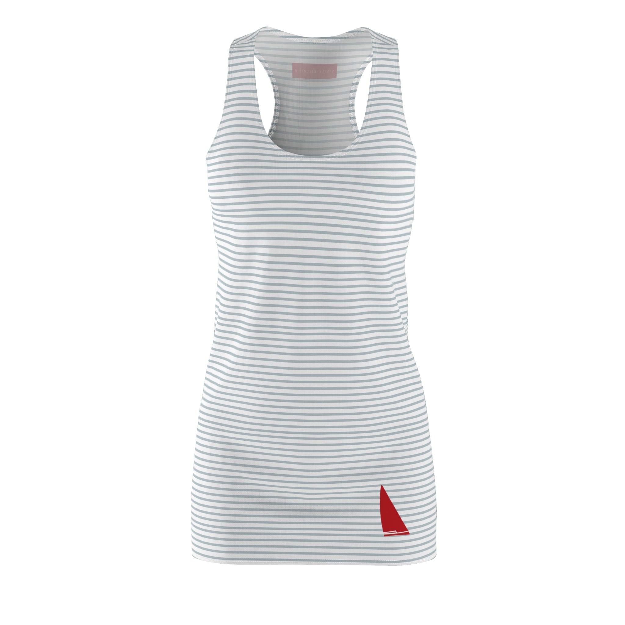 Nantucket shopping Nantucketcloth Nautical stripe Sailboat Women's  Racerback Dress