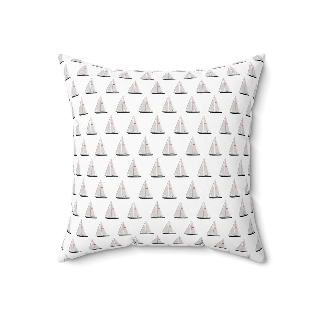 Nantucket Island Style TheNantucketHouse Spun Polyester Nautical Sailing Yacht Square Pillow. Nantucketcloth