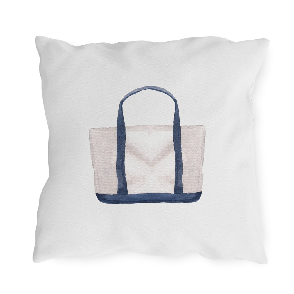 Nantucket Island Style TheNantucketHouse Spun Polyester Nautical tote Square Pillow. Nantucketcloth