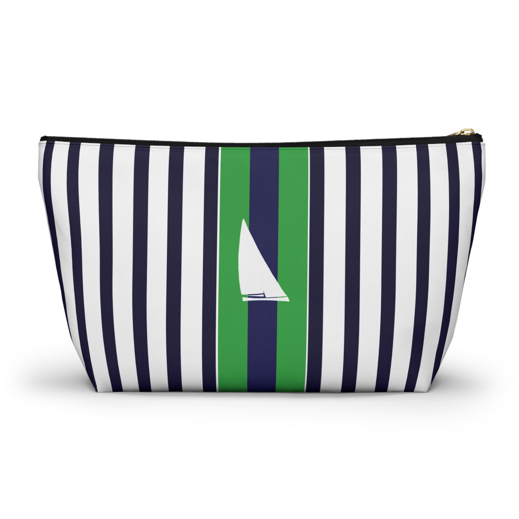 Nantucket shopping Nantucketcloth Nautical Sailboat Stripe Canvas Zip Pocketbook Bag