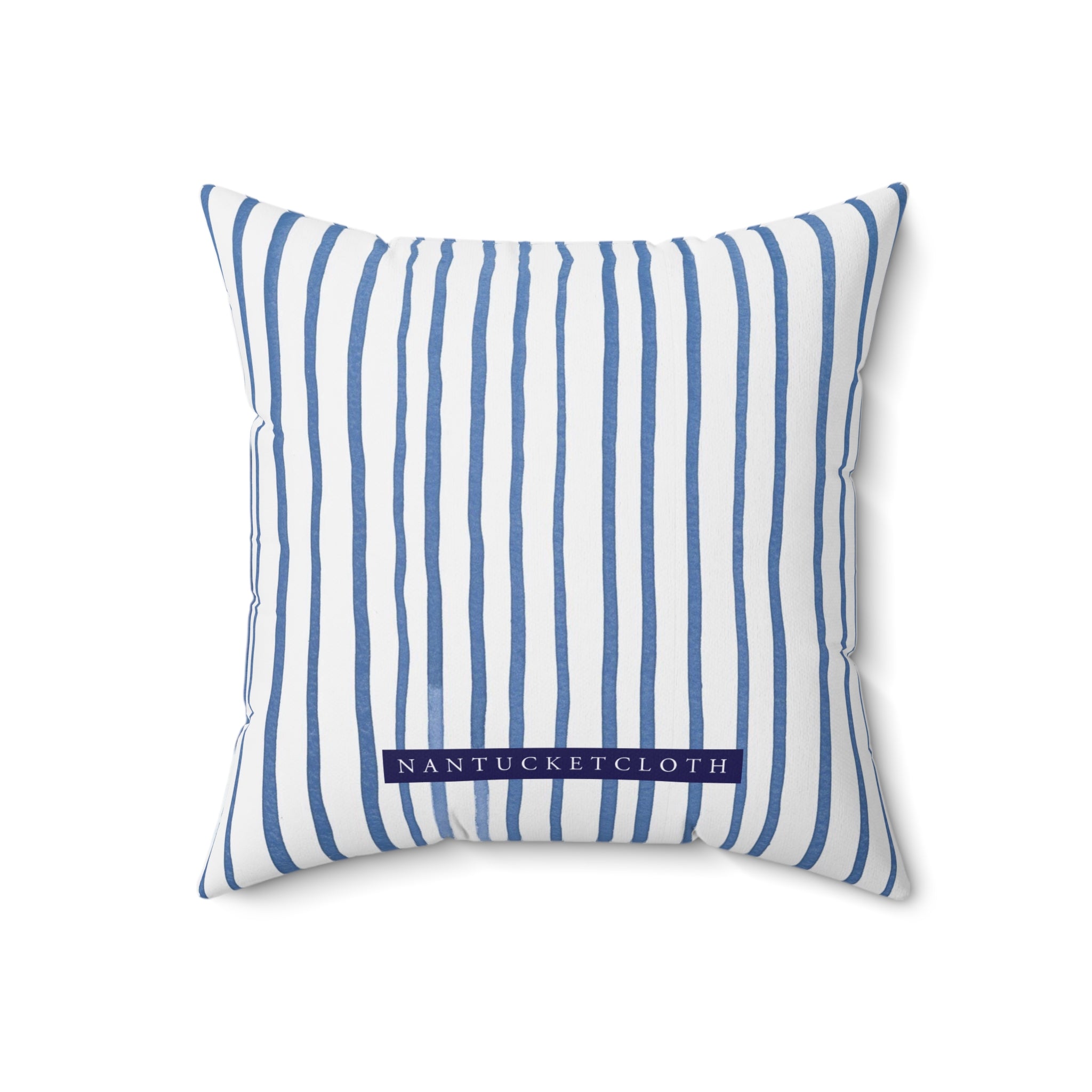 Nantucket Island Style TheNantucketHouse Spun Polyester Nautical Stripe Square Pillow. Nantucketcloth