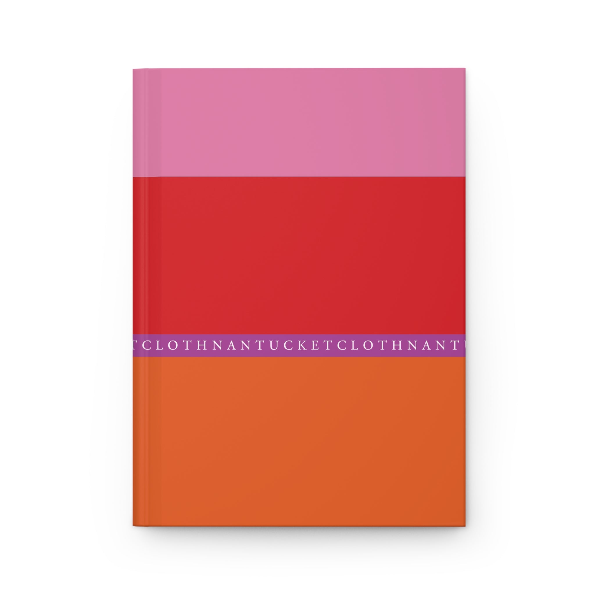 Nantucketloth red pink and orange Preppy style Hardcover Journal Matte