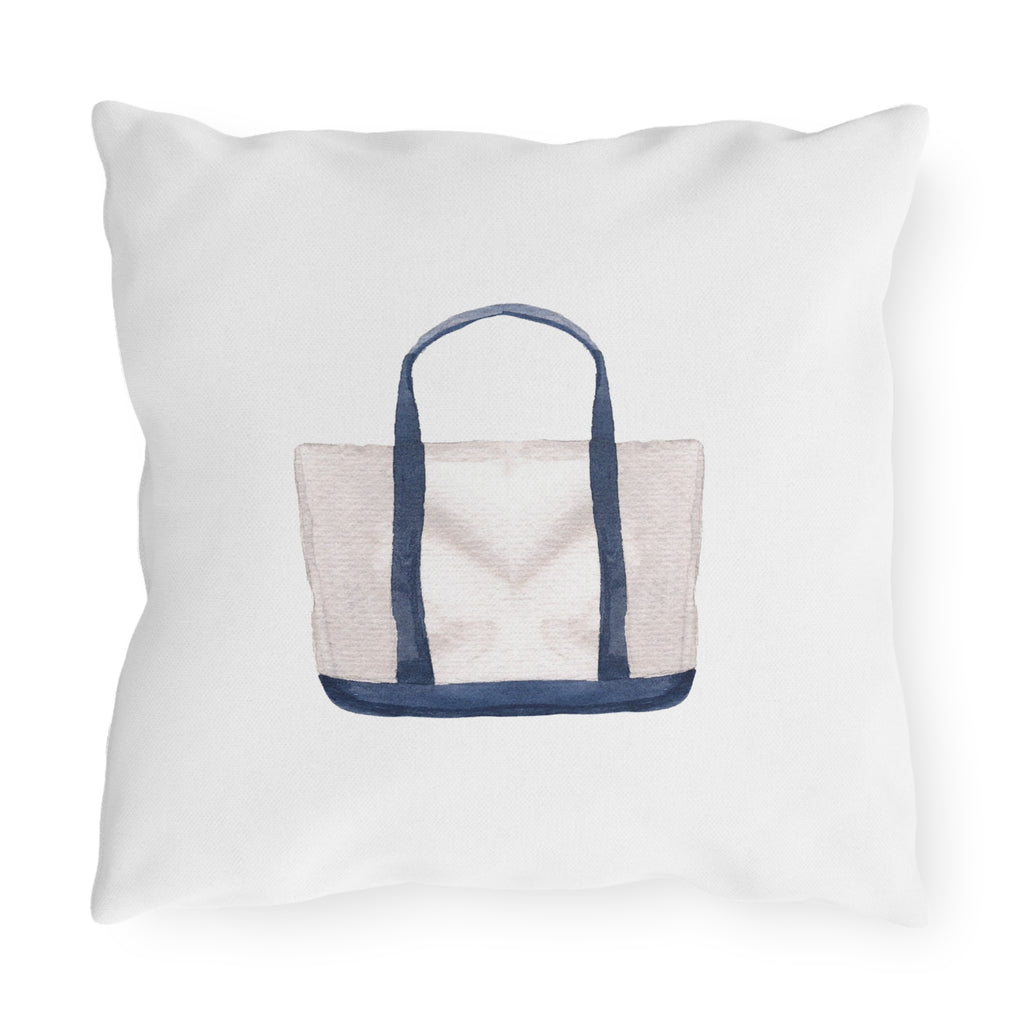 Nantucket Island Style TheNantucketHouse Spun Polyester Nautical tote Square Pillow. Nantucketcloth