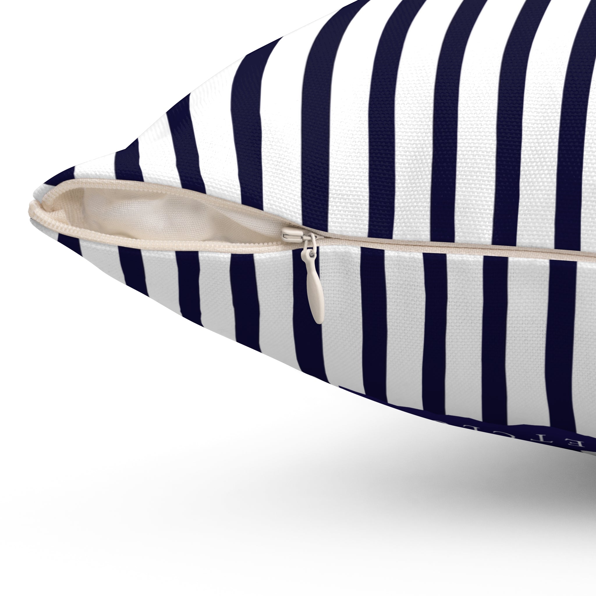 Nantucket Island Style TheNantucketHouse Spun Polyester Nautical Stripe Square Pillow. Nantucketcloth