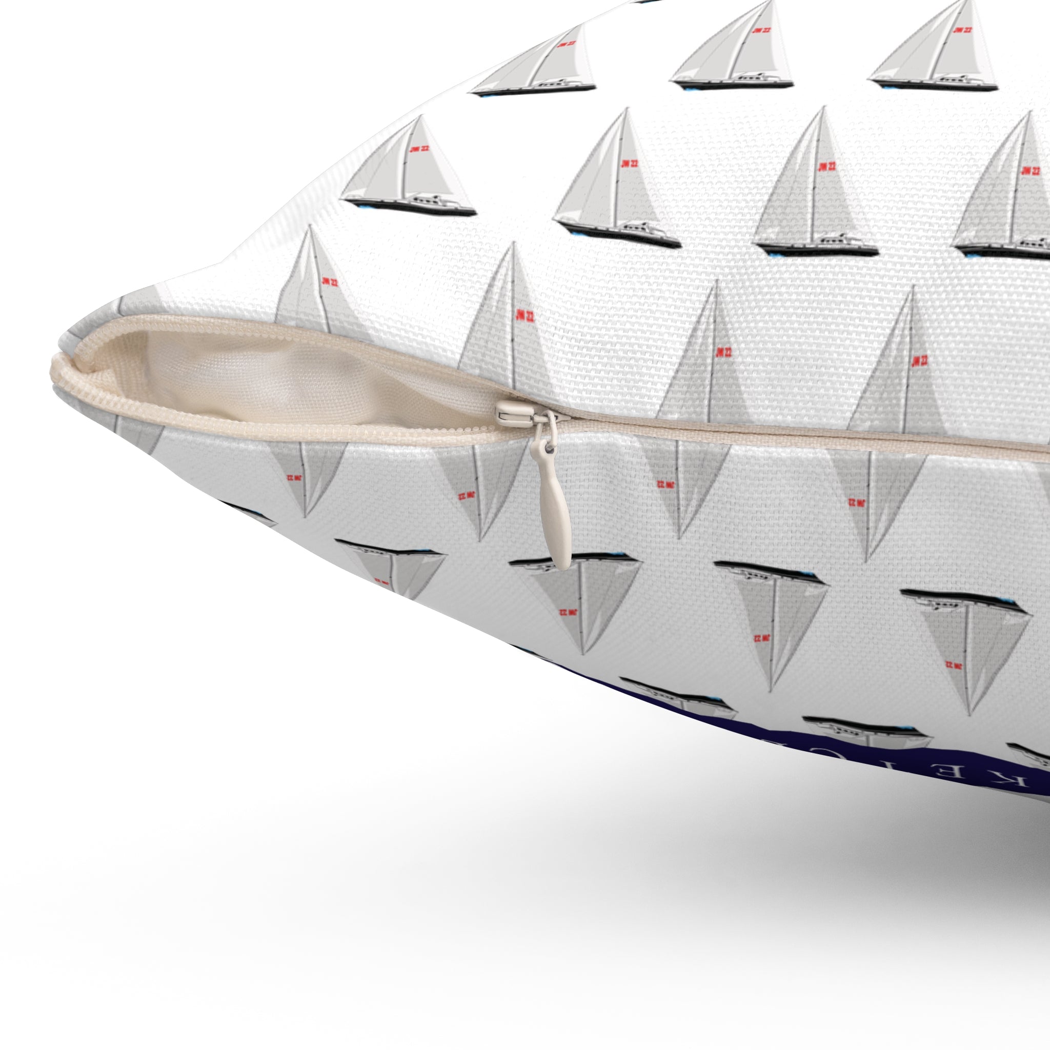 Nantucket Island Style TheNantucketHouse Spun Polyester Nautical Sailing Yacht Square Pillow. Nantucketcloth