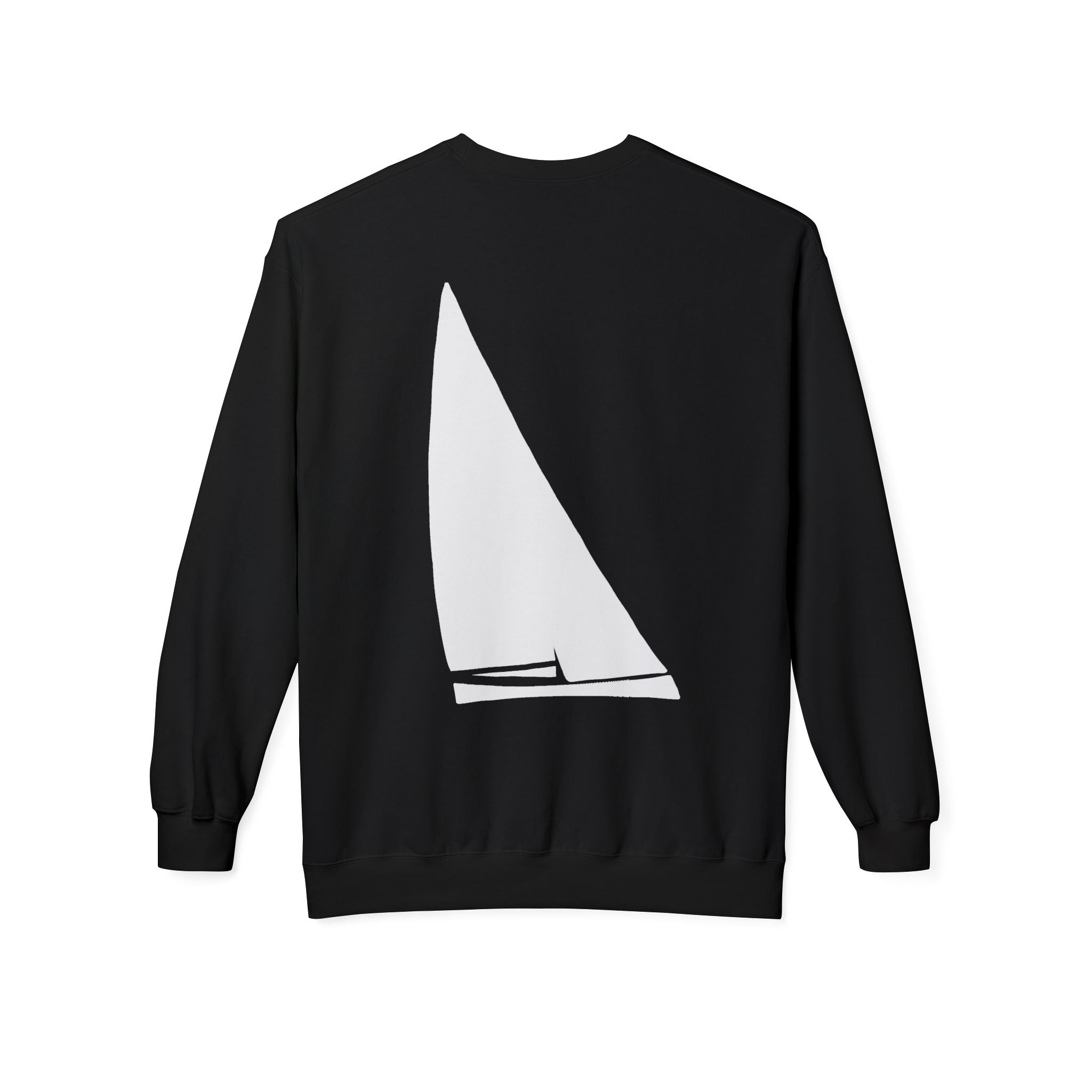 Nantucket shopping Nantucketcloth Nautical Sailboat Unisex Midweight Softstyle BLACK Fleece Crewneck Sweatshirt