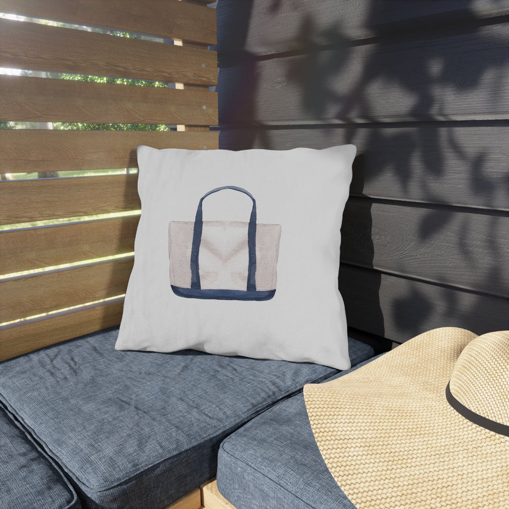 Nantucket Island Style TheNantucketHouse Spun Polyester Nautical tote Square Pillow. Nantucketcloth