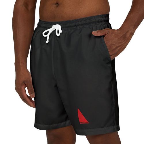 Nantucket Island Mens Swim Shorts. Nantucketcloth Black Night SkyNautical, with Pockets.