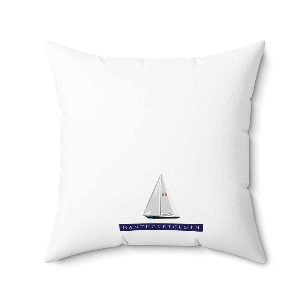 Nantucket Island Style TheNantucketHouse Spun Polyester one  Nautical Sailing Yacht Square Pillow. Nantucketcloth