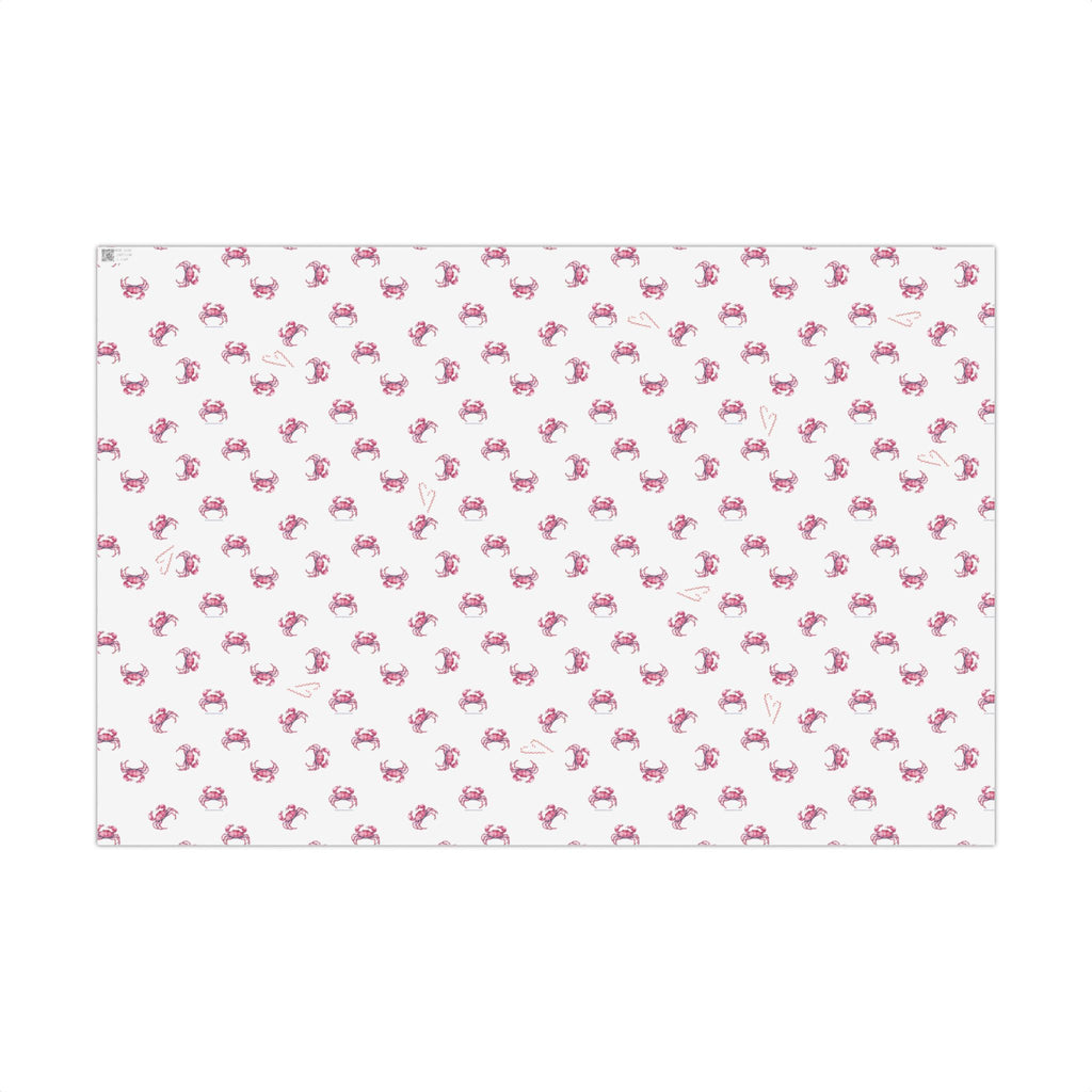 Nantucket Stroll Nantucketcloth Christmas Holiday Ocean Red Crab and Candy Cane Gift Wrap Paper