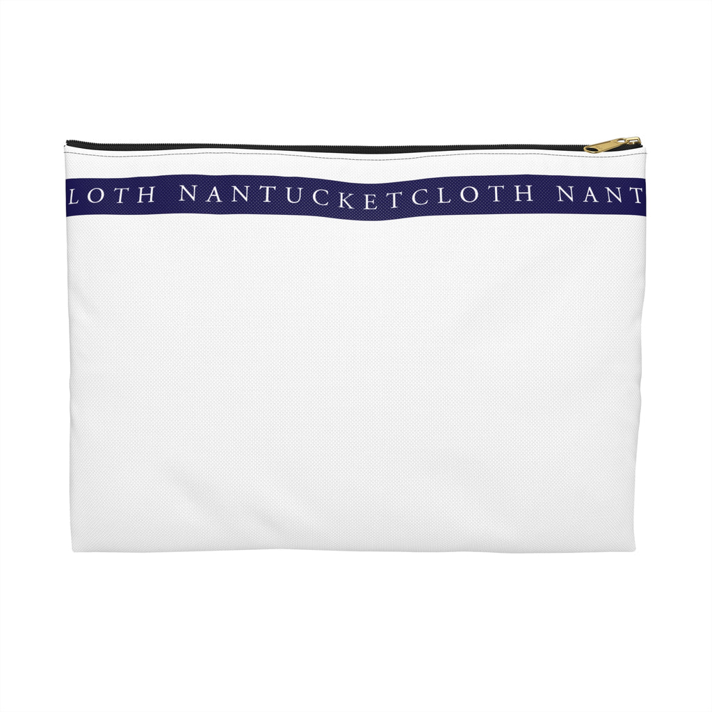 Nantucket Island Nautical SAIL WHITE Nantucketcloth Canvas Wristlet Bag.