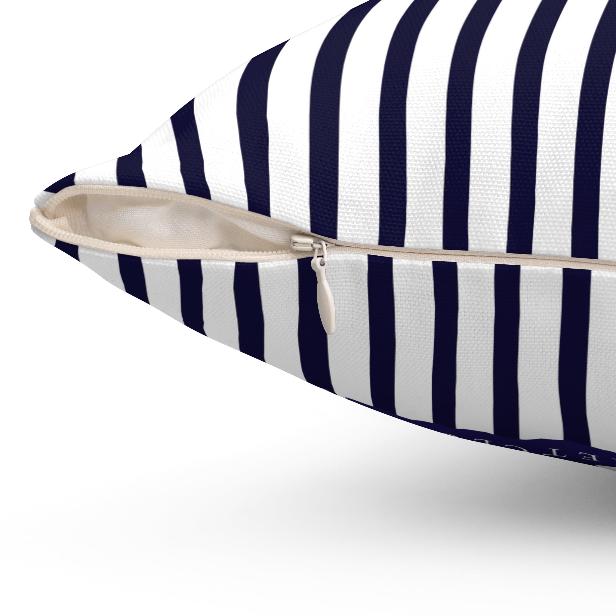 Nantucket Island Style TheNantucketHouse Spun Polyester Nautical Stripe Square Pillow. Nantucketcloth