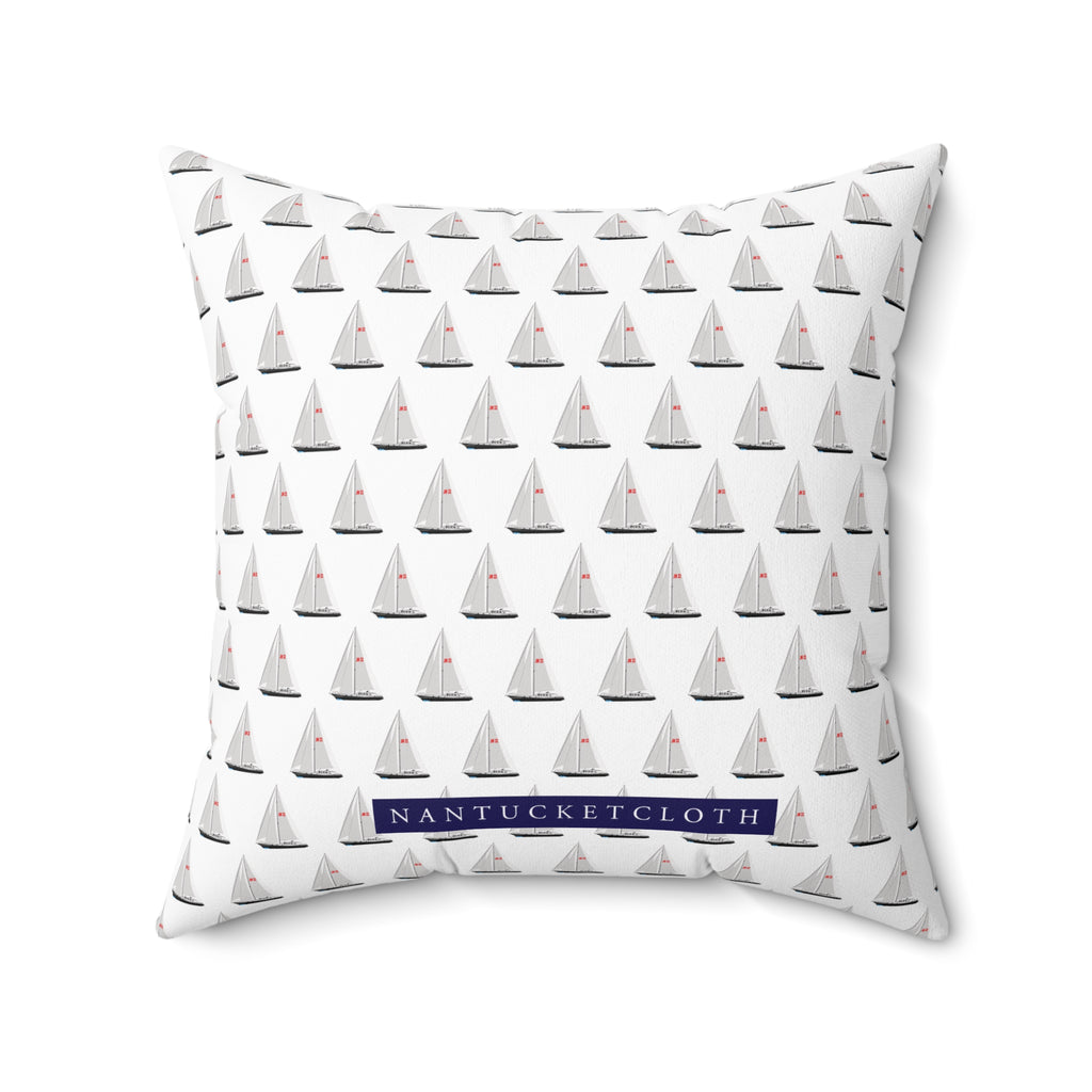 Nantucket Island Style TheNantucketHouse Spun Polyester Nautical Sailing Yacht Square Pillow. Nantucketcloth
