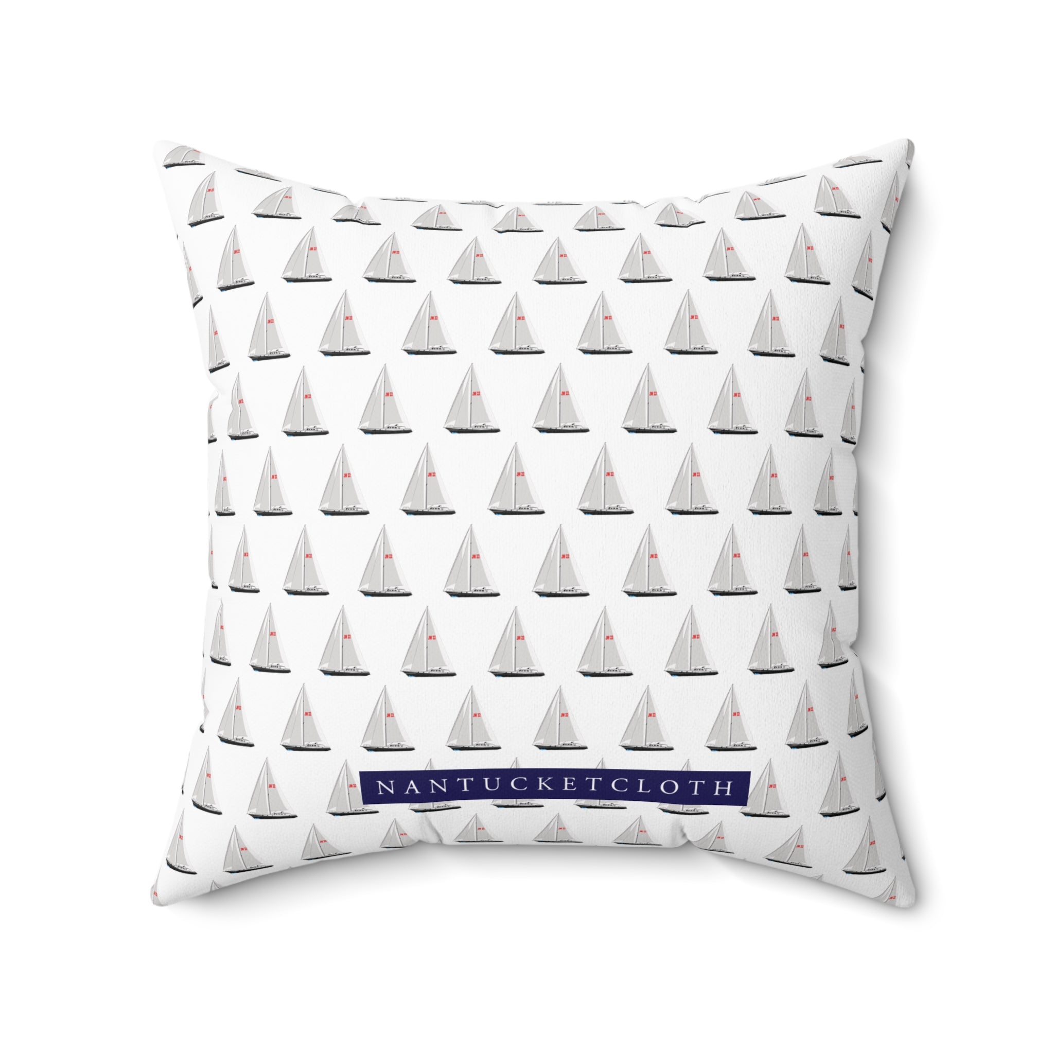 Nantucket Island Style TheNantucketHouse Spun Polyester Nautical Sailing Yacht Square Pillow. Nantucketcloth