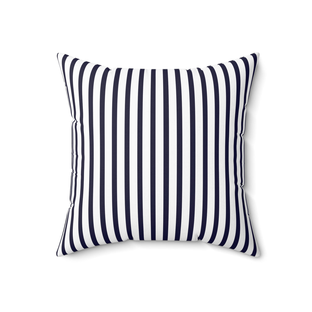 Nantucket Island Style TheNantucketHouse Spun Polyester Nautical Stripe Square Pillow. Nantucketcloth