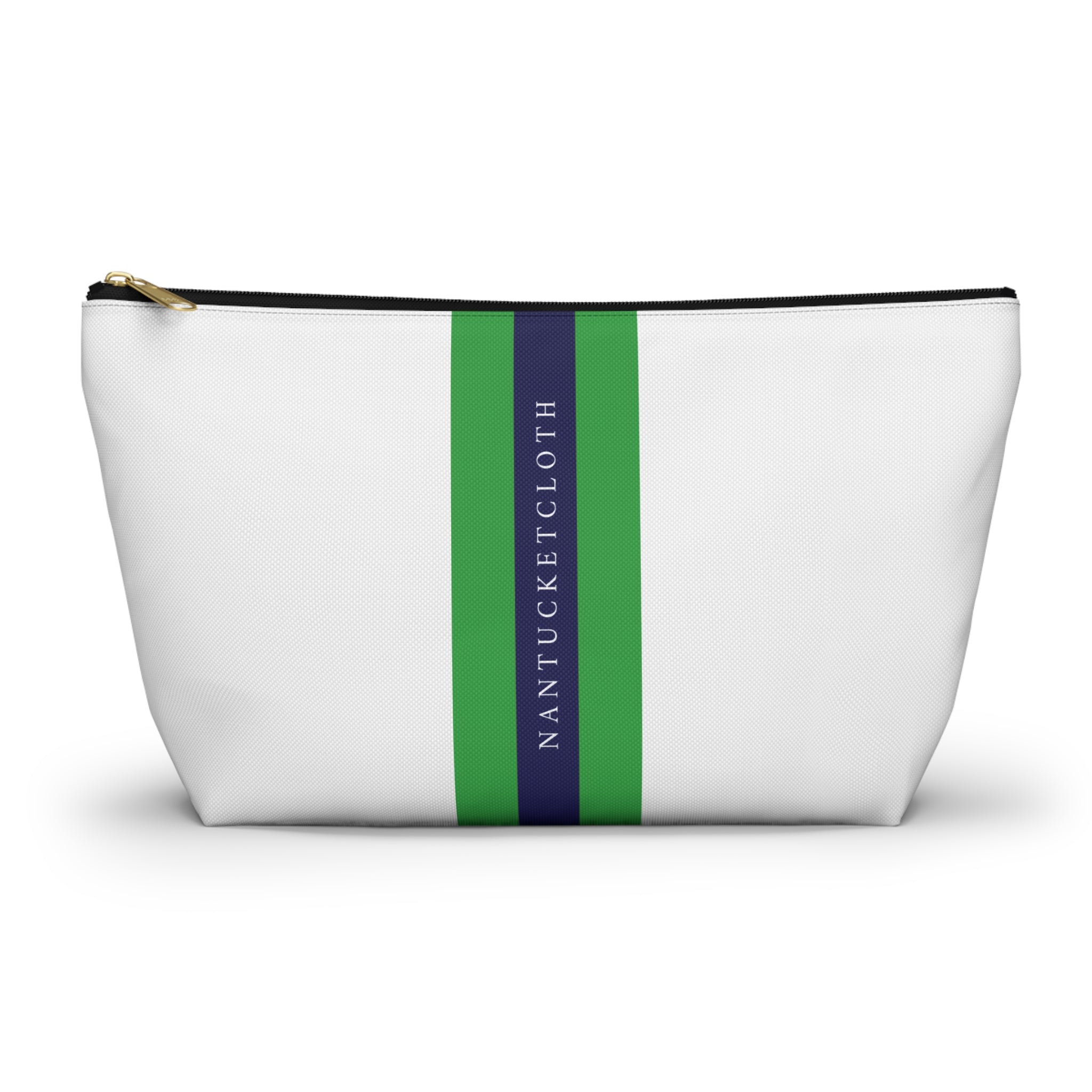 Nantucket shopping Nantucketcloth Nautical Sailboat WHITE Canvas Zip Pocketbook Bag