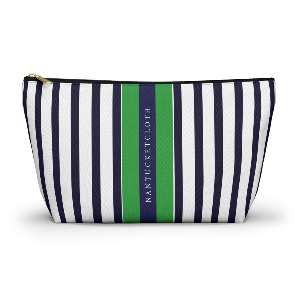 Nantucket shopping Nantucketcloth Nautical Sailboat Stripe Canvas Zip Pocketbook Bag
