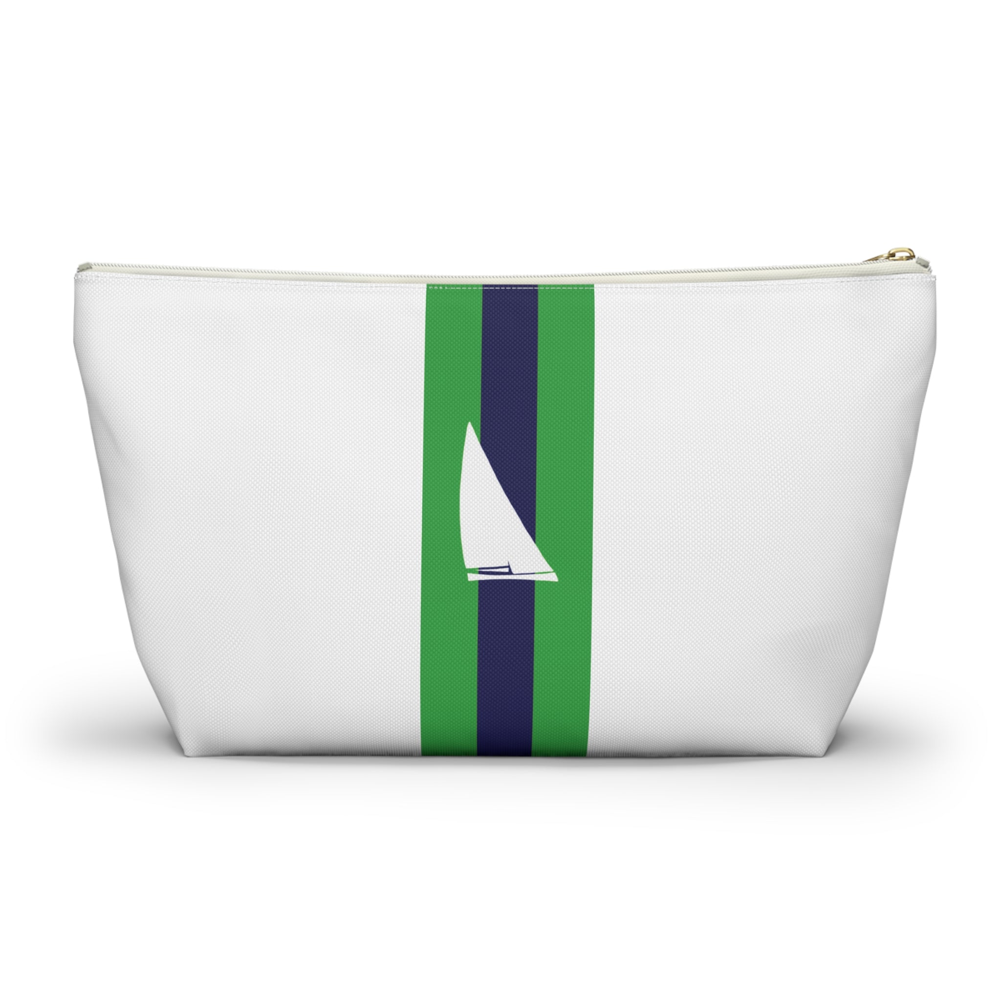 Nantucket shopping Nantucketcloth Nautical Sailboat WHITE Canvas Zip Pocketbook Bag