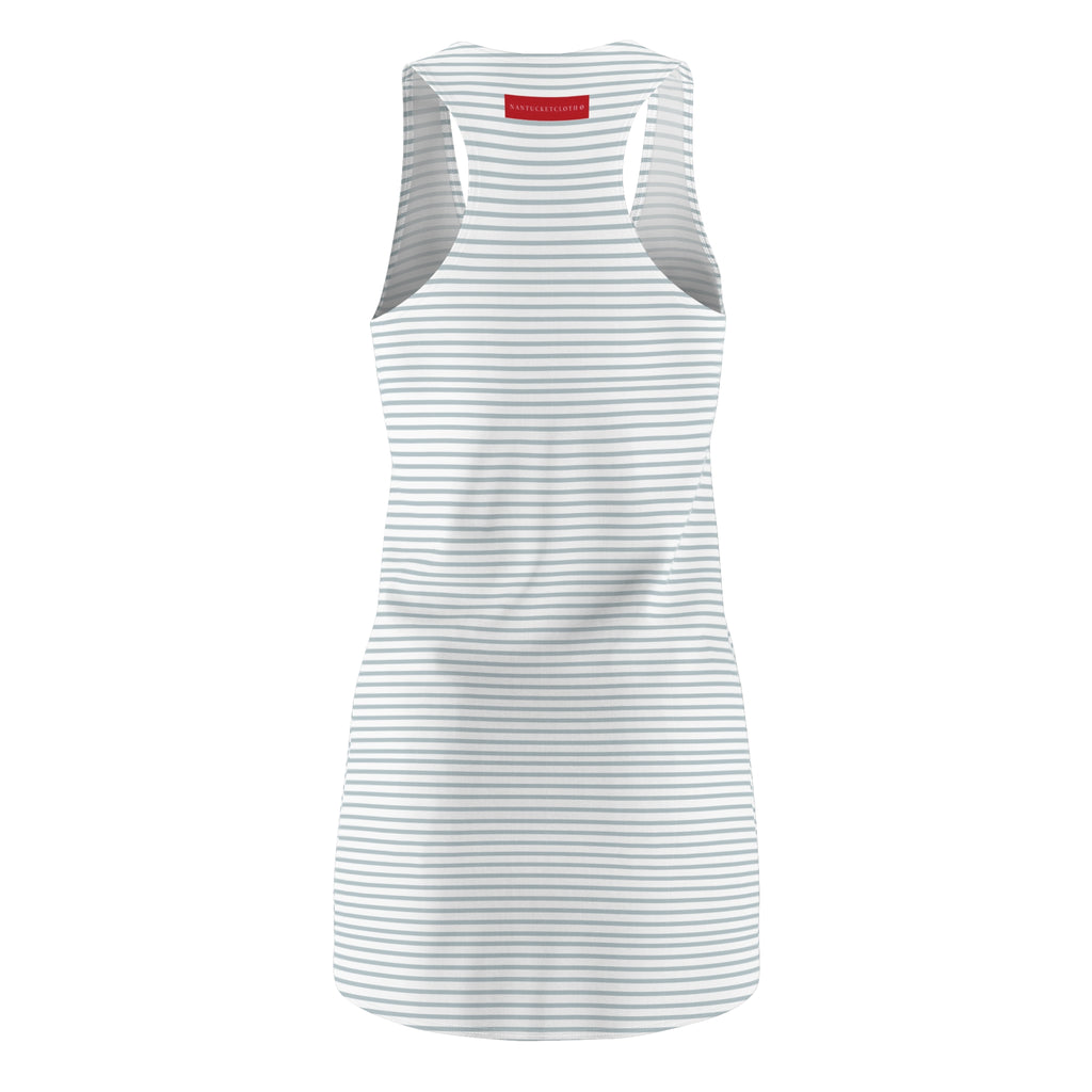 Nantucket shopping Nantucketcloth Nautical stripe Sailboat Women's  Racerback Dress