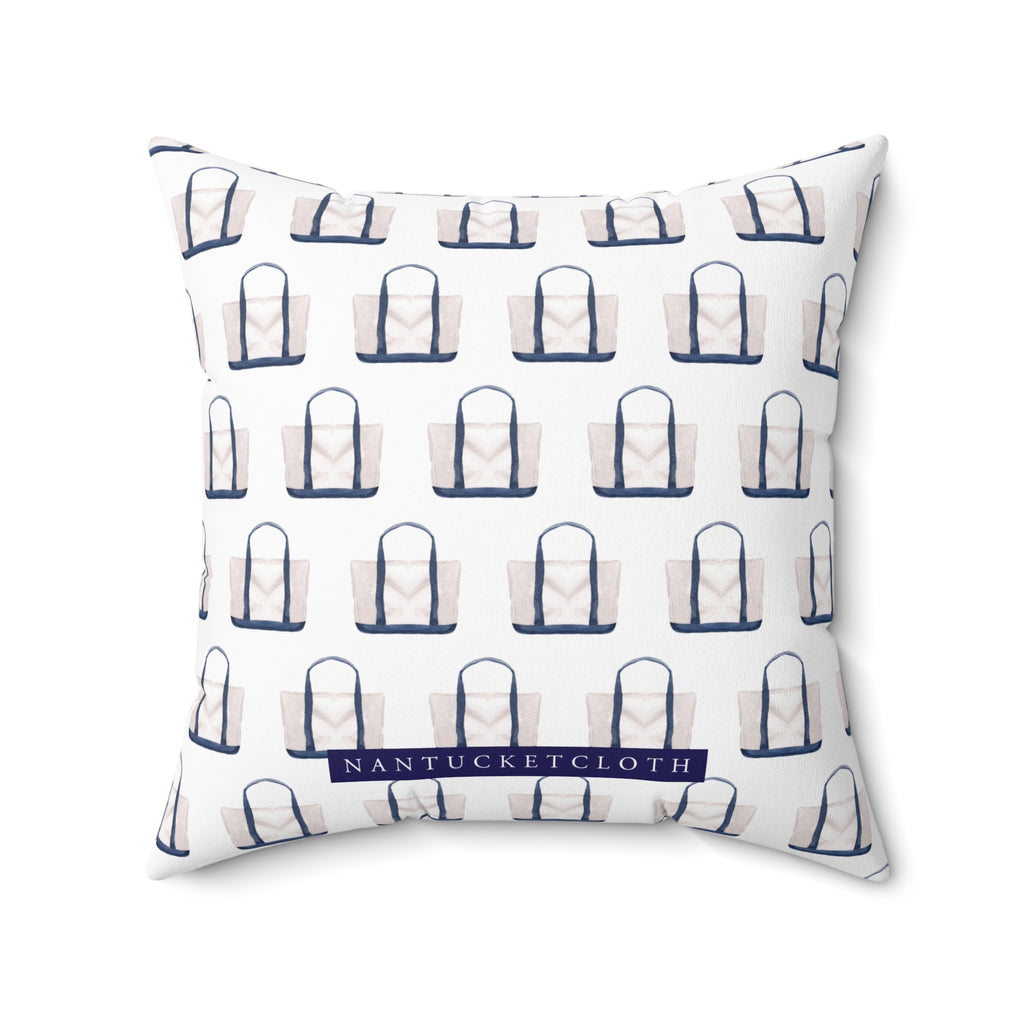 Nantucket Island Style TheNantucketHouse Tote Spun Polyester Square Pillow Nantucketcloth.