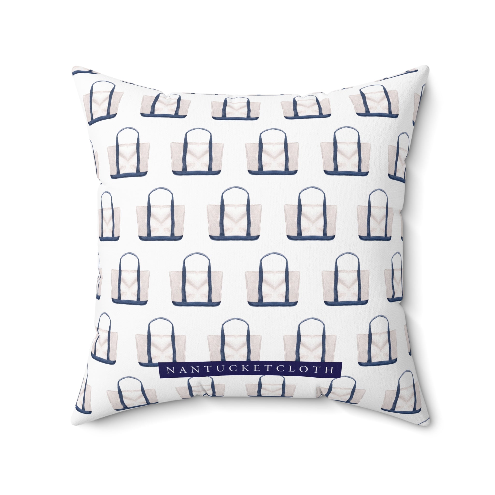 Nantucket Island Style TheNantucketHouse Tote Spun Polyester Square Pillow Nantucketcloth.