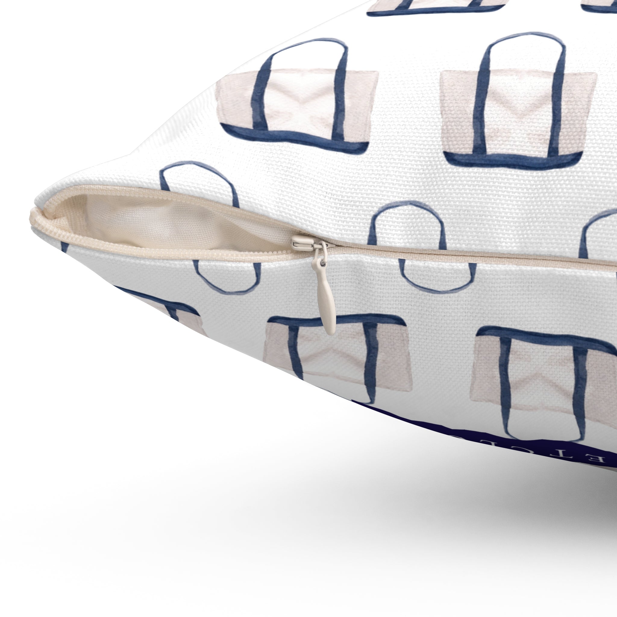 Nantucket Island Style TheNantucketHouse Tote Spun Polyester Square Pillow Nantucketcloth.