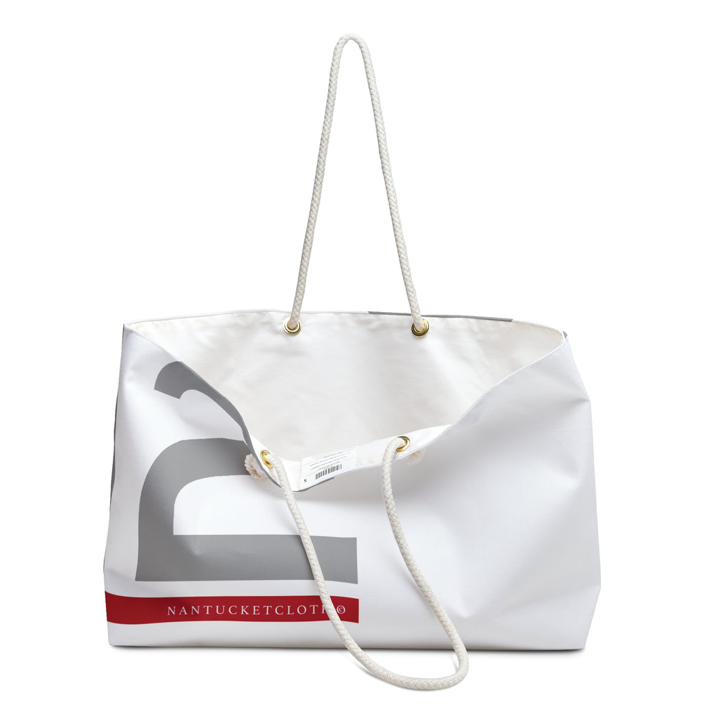 NANTUCKET Bag NANTUCKETCLOTH WEEKEND WHITE SAIL BAG. Rope straps