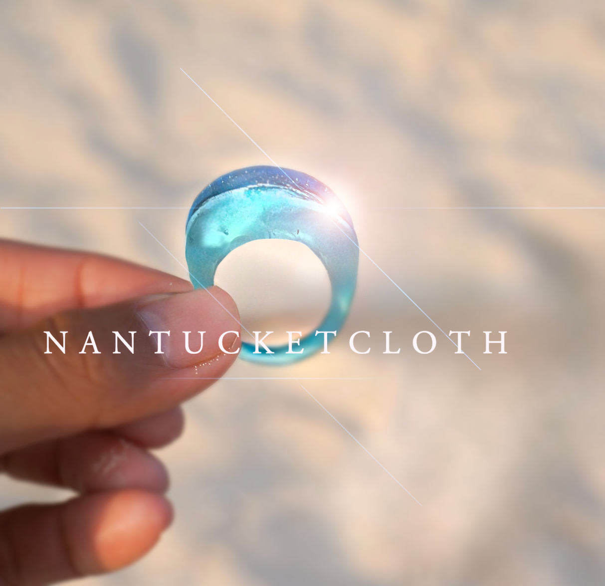 Nantucket Nantucketcloth Ocean Water Designed into the making of each one of a kind Ring