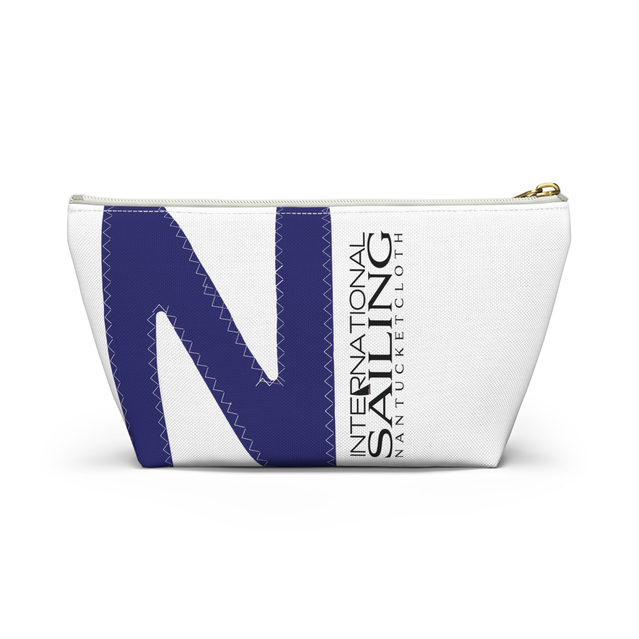 Nantucket Best shopping Nantucketcloth Nautical WHITE SAILCLOTH Canvas Zip Pocketbook Bag