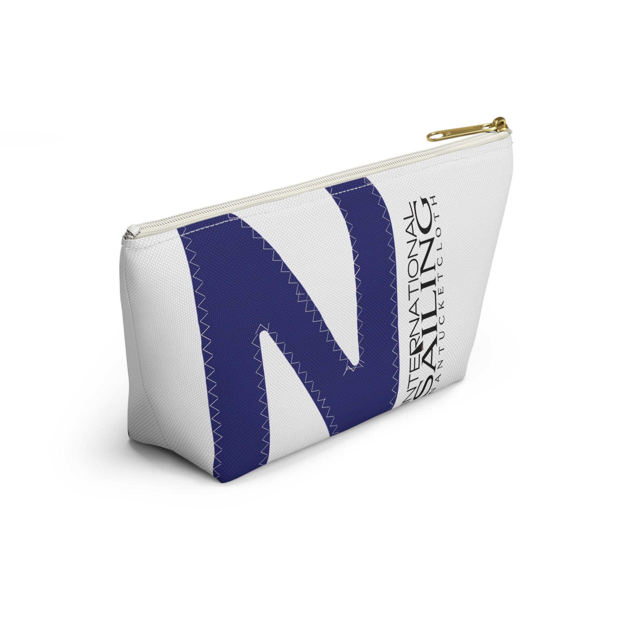 Nantucket Best shopping Nantucketcloth Nautical WHITE SAILCLOTH  white Canvas Zip Pocketbook Bag
