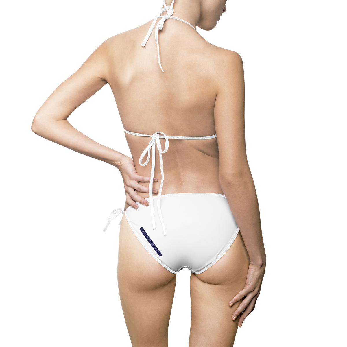 Nantucket Island Two Piece Nantucketcloth Sail White Bikini Swimsuits.