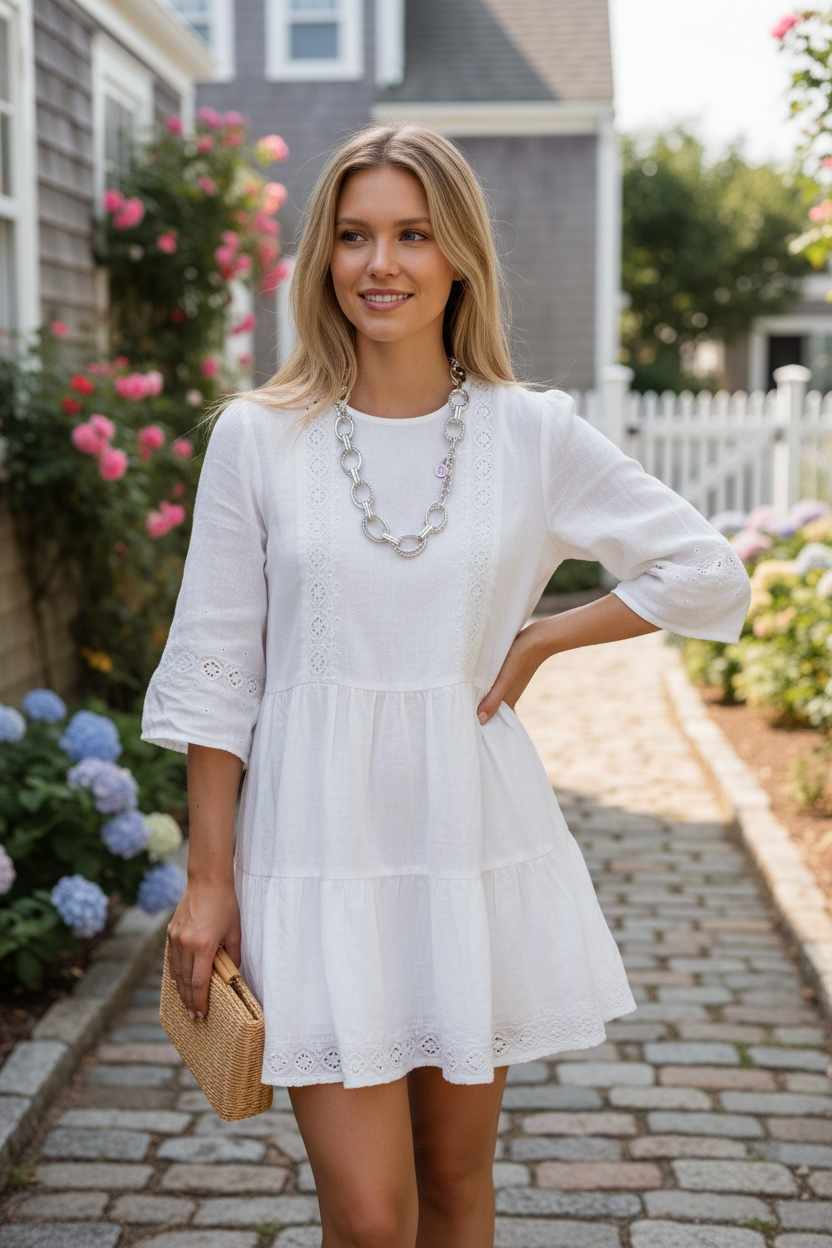 Nantucket JewelryNantucketcloth Silver Beach Cocktail Necklace for women.