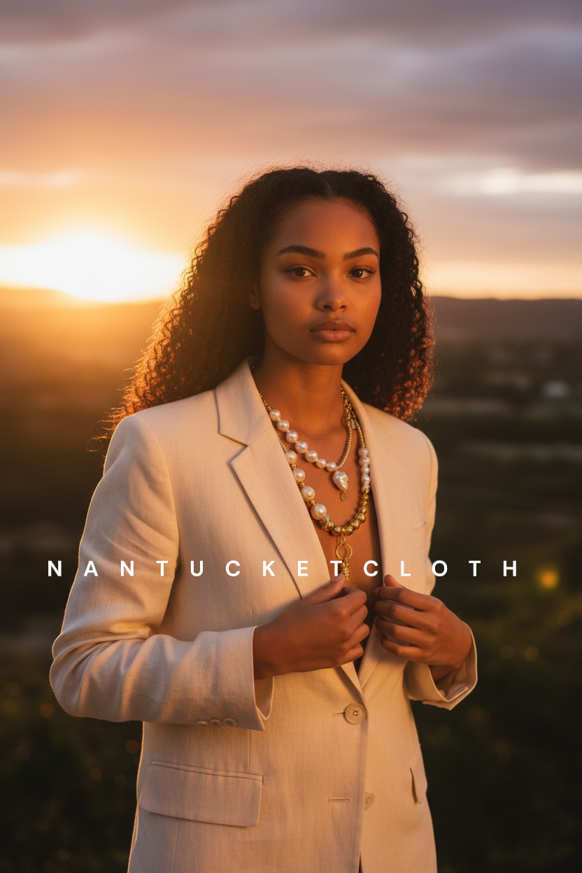 Nantucket Jewelry Nantucketcloth Ocean Pearl and Gold Beach to Dinner Necklace with Gold Lobster Charm. One of A Kind..