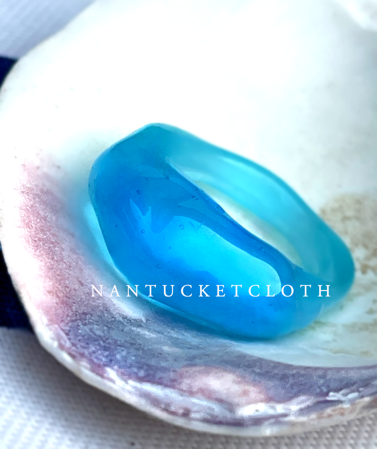 Nantucket Nantucketcloth Ocean Water Designed into the making of each one of a kind Ring