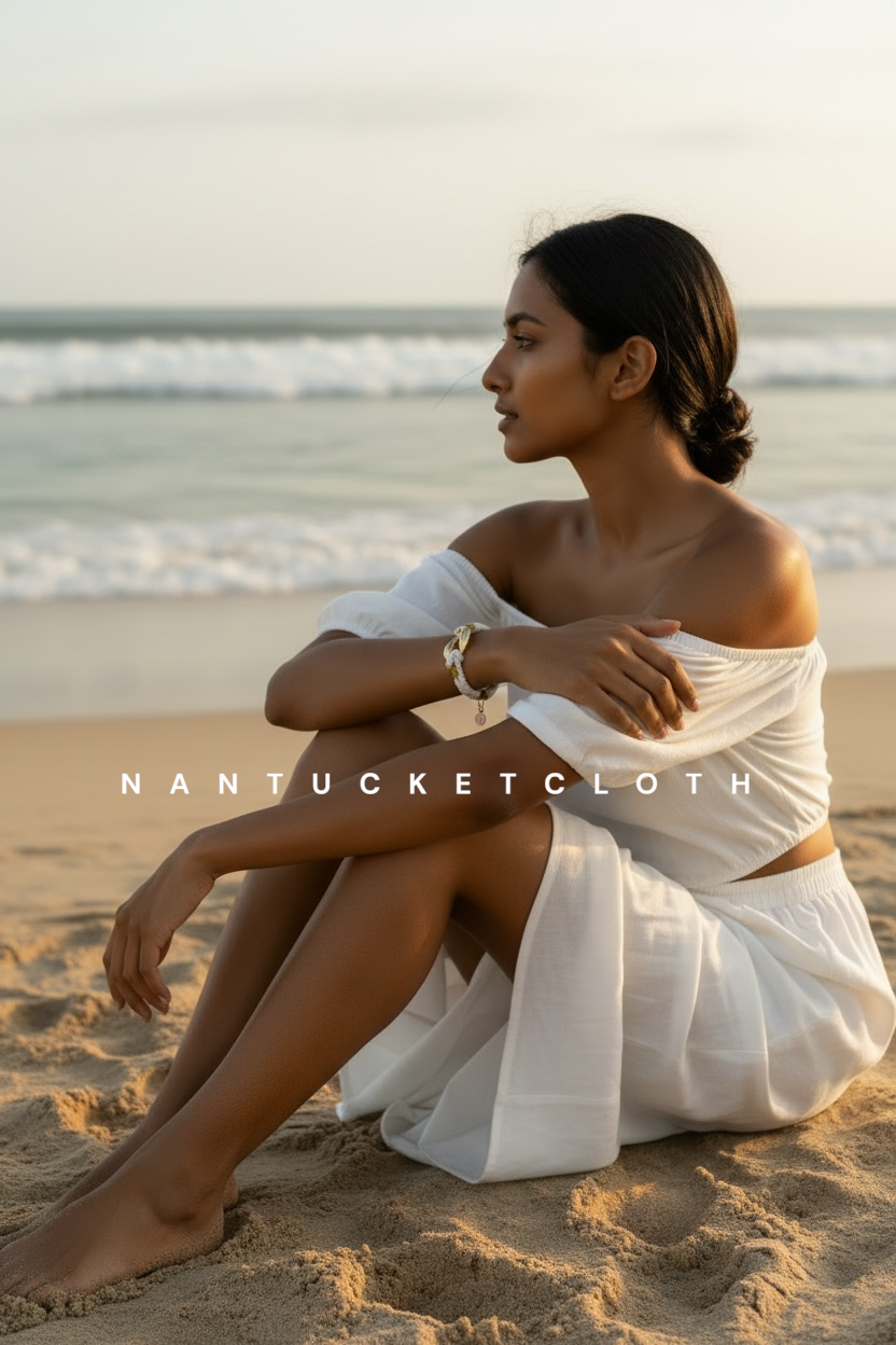 Nantucket_bracelet._Metal_gold_acrylic_and_white_boat_rope_Nantucketcloth_Sailing_Jewelry._All_sales_are_final. Boating Newport yacht club 
