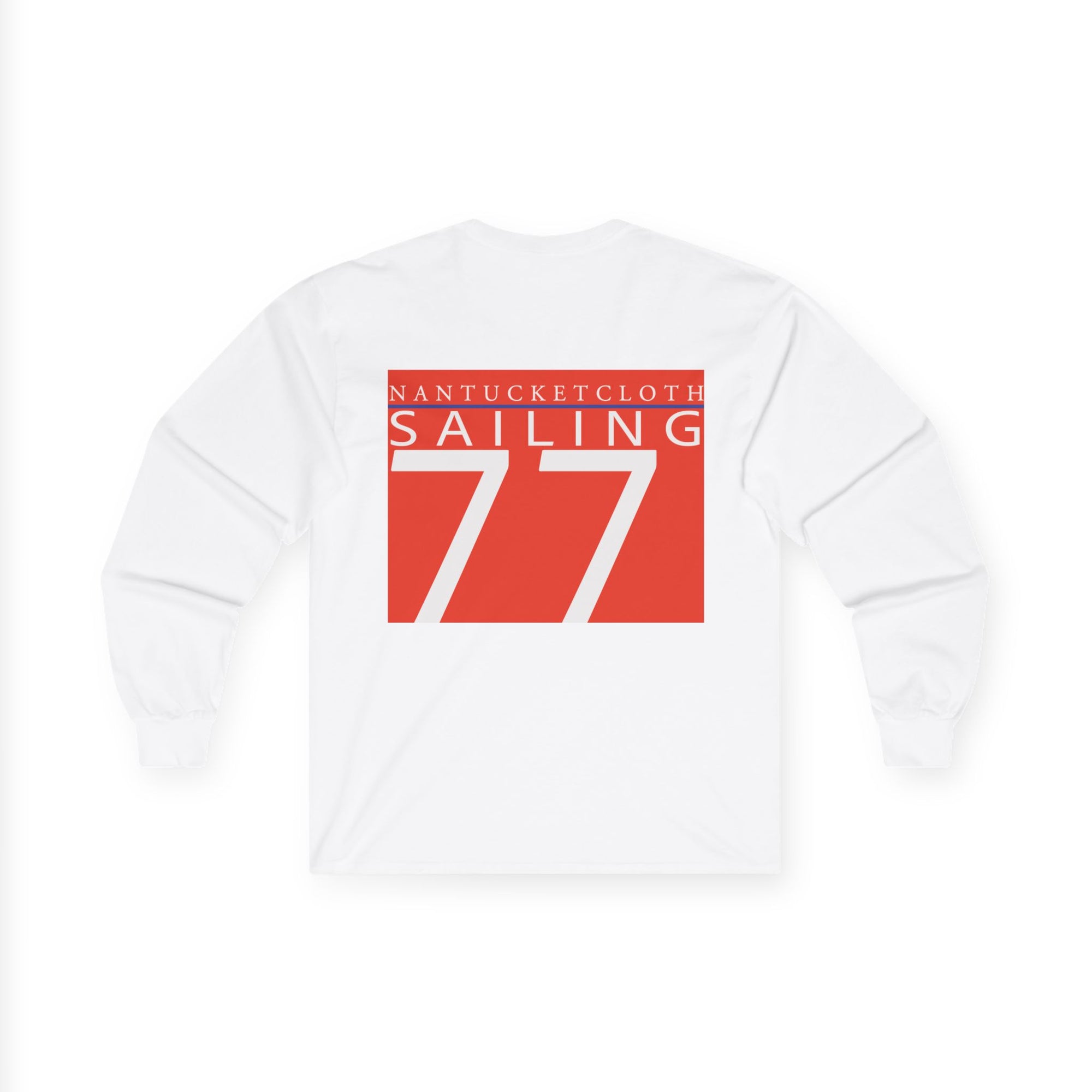 Nantucket men Nantucketcloth Nautical WHITE SAILCLOTH Ultra Cotton Long Sleeve Tee