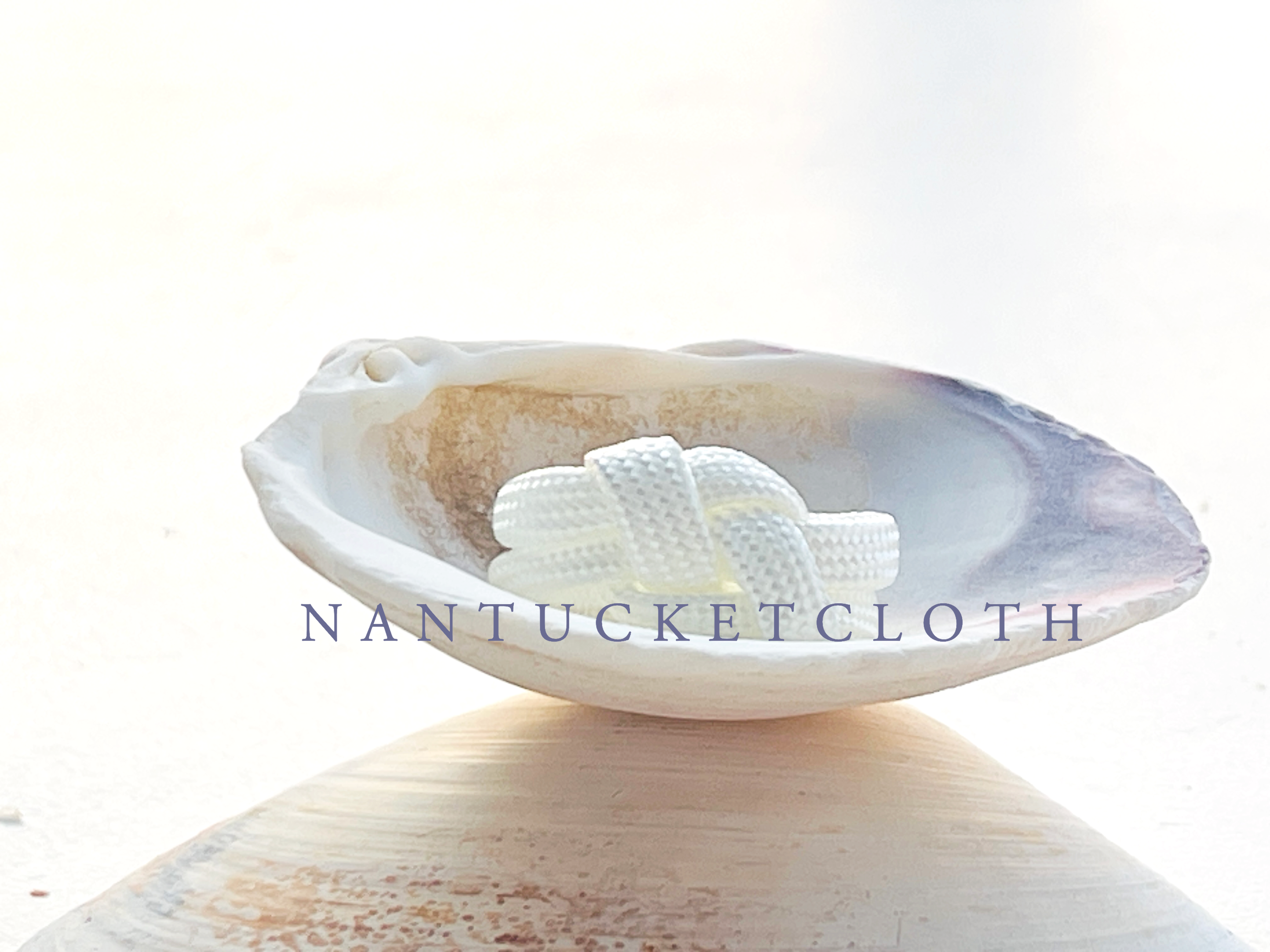 Nantucket Jewelry Nantucketcloth Nautical White Rope Knot double band Ring.