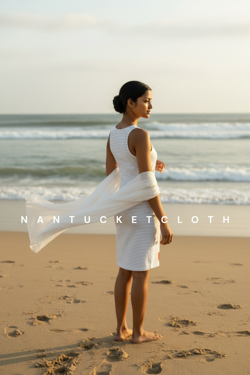 Nantucket shopping Nantucketcloth Nautical stripe Sailboat Women's  Racerback Dress