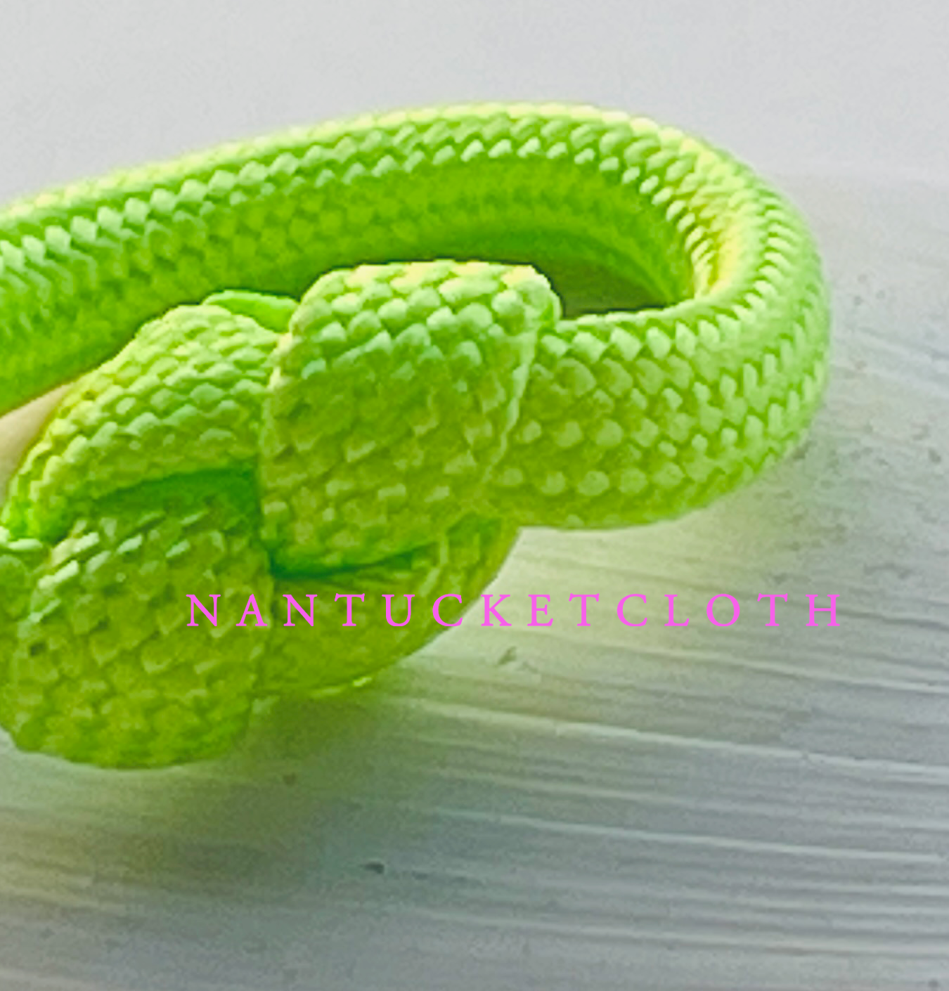 Nantucket nantucketcloth rope knot tennis green ring.
