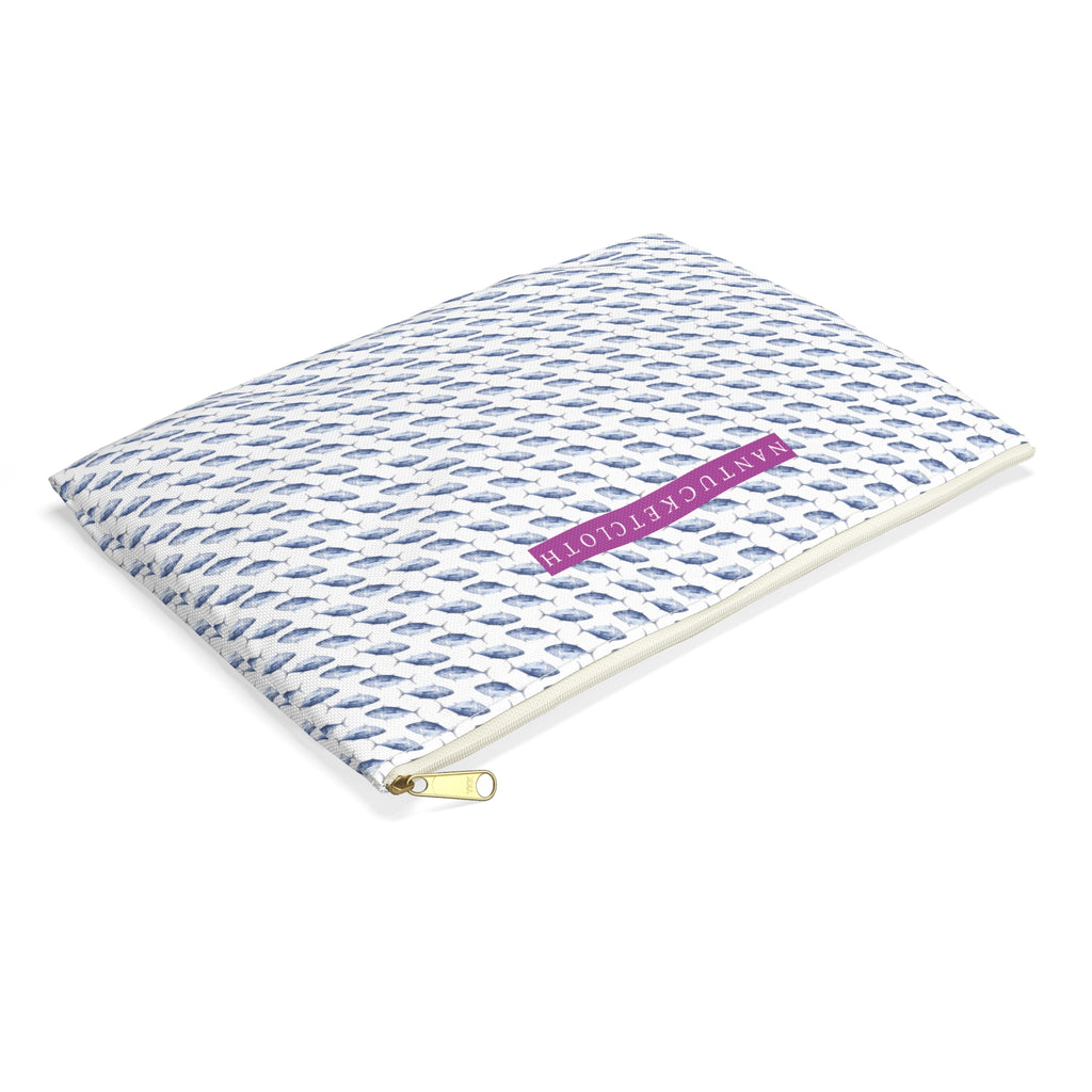 the Nantucket Island Nantucketcloth Blue Tuna Nautical Canvas Wristlet Bag.