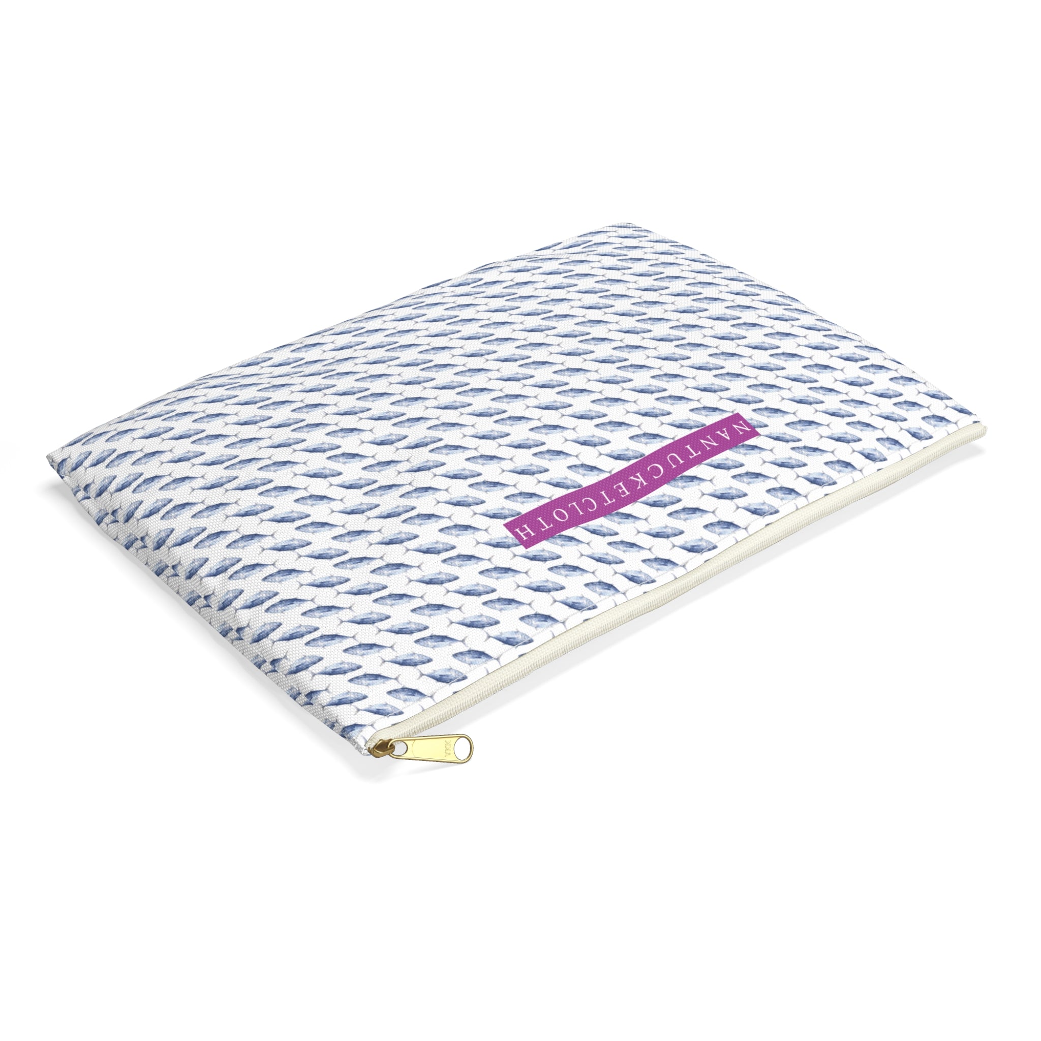 the Nantucket Island Nantucketcloth Blue Tuna Nautical Canvas Wristlet Bag.